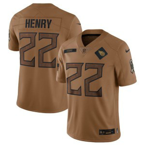 Nike Titans 22 Derrick Henry 2023 Brown Salute To Service Limited Men Jersey Nike Titans 22 Derrick Henry 2023 Brown Salute To Service Limited Men Jersey