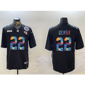 Nike Titans 22 Derrick Henry Rainbow Vapor Limited Men Jersey