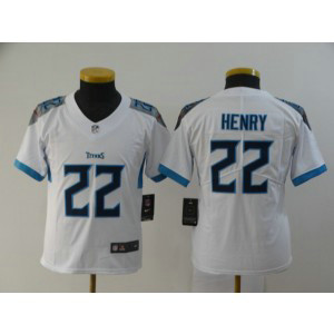 Nike Titans 22 Derrick Henry White Vapor Untouchable Limited Youth Jersey