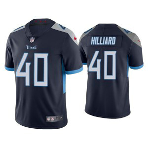 Nike Titans 40 Dontrell Hilliard Navy Vapor Untouchable Limited Men Jersey