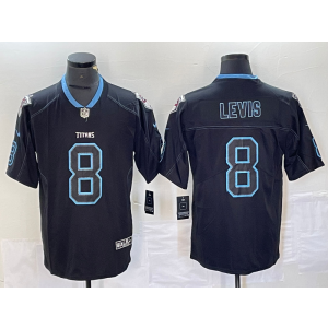 Nike Titans 8 Levis Black Shadow Vapor Limited Men Jersey