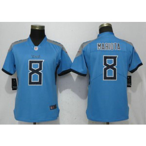 Nike Titans 8 Marcus Mariota Light Blue 2018 Vapor Untouchable Limited Women Jersey
