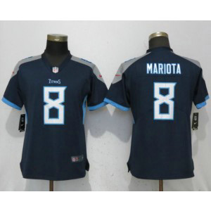 Nike Titans 8 Marcus Mariota Navy 2018 Vapor Untouchable Limited Women Jersey