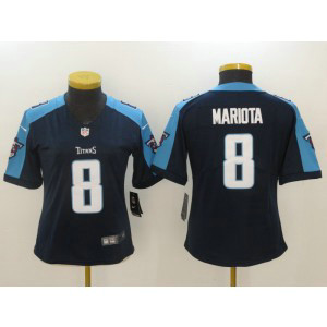 Nike Titans 8 Marcus Mariota Navy Women Vapor Untouchable Limited Jersey