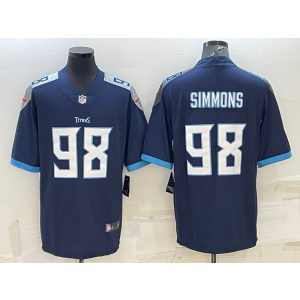 Nike Titans 98 Jeffery Simmons Blue Vapor Untouchable Limited Men Jersey