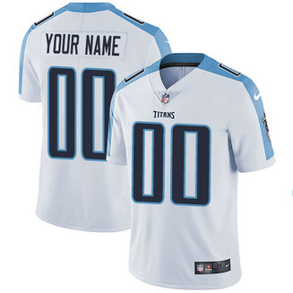 Nike Titans White Men's Customized Vapor Untouchable Player Limited Jersey
