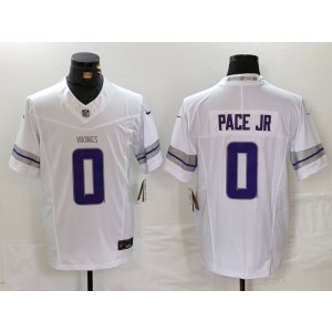Nike Vikings 0 Pace Jr White 2024 F.U.S.E. Vapor Limited Men Jersey Nike Vikings 0 Pace Jr White 2024 F.U.S.E. Vapor Limited Men Jersey