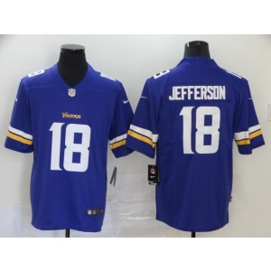 Nike Vikings 18 Justin Jefferson Purple 2020 NFL Draft Vapor Limited Men Jersey