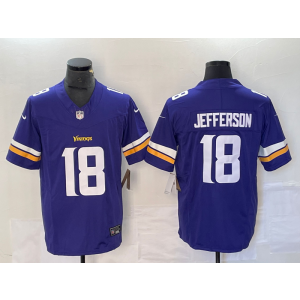 Nike Vikings 18 Justin Jefferson Purple 2023 F.U.S.E Vapor Limited Men Jersey