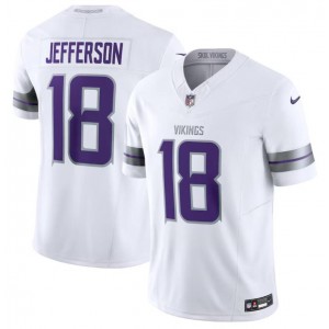 Nike Vikings 18 Justin Jefferson White 2024 F.U.S.E. Vapor Limited Men Jersey Nike Vikings 18 Justin Jefferson White 2024 F.U.S.E. Vapor Limited Men Jersey