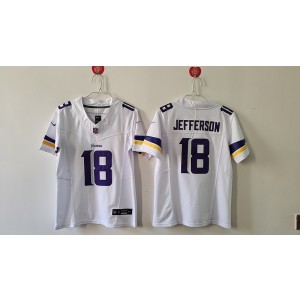 Nike Vikings 18 Justin Jefferson White F.U.S.E. Vapor Limited Youth Jersey