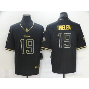 Nike Vikings 19 Adam Thielen Black Gold Vapor Limited Men Jersey Nike Vikings 19 Adam Thielen Black Gold Vapor Limited Men Jersey