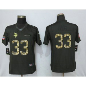 Nike Vikings 33 Dalvin Cook Anthracite Salute To Service Limited Women Jersey