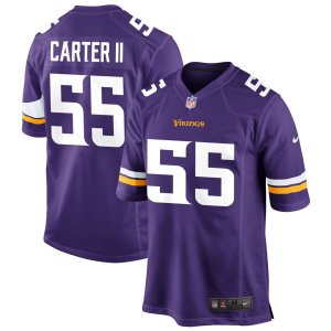 Nike Vikings 55 CARTER II Purple Vapor Untouchable Limited Men Jersey