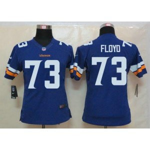 Nike Vikings 73 Sharrif Floyd Purple Women NFL Jersey