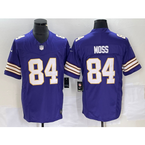 Nike Vikings 84 Randy Moss Purple 2023 F.U.S.E Vapor Limited Men Jersey