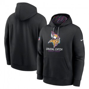 Nike Vikings Black 2024 Crucial Catch Club Pullover Hoodie