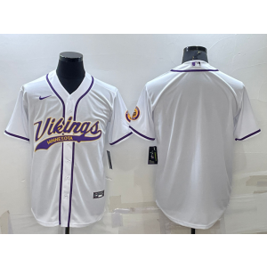 Nike Vikings Blank White Vapor Baseball Limited Men Jersey