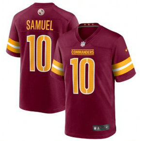 Nike Washington Commanders 10 Curtis Samuel 2022 Burgundy Game Men Jersey
