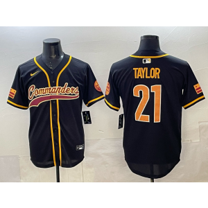 Nike Washington Commanders 21 Sean Taylor Black Gold Baseball Vapor Limited Men Jersey Nike Washington Commanders 21 Sean Taylor Black Gold Baseball Vapor Limited Men Jersey