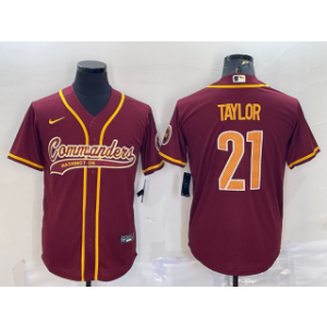 Nike Washington Commanders 21 Sean Taylor Burgundy With Patch Vapor Baseball Limited Men Jersey