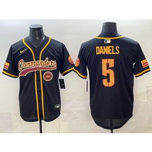 Nike Washington Commanders 5 Jayden Daniels Black Baseball Vapor Limited Men Jersey Nike Washington Commanders 5 Jayden Daniels Black Baseball Vapor Limited Men Jersey