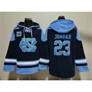 North Carolina Tar Heels 23 Michael Jordan Ageless Must Have Lace-Up Pullover Hoodie