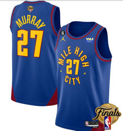 Nuggets 27 Jamal Murray Blue 2023 Finals NO.6 Patch Swingman Jersey Nuggets 27 Jamal Murray Blue 2023 Finals NO.6 Patch Swingman Jersey