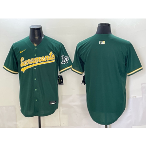 Oakland Athletics Blank Green Cool Base Men Jersey