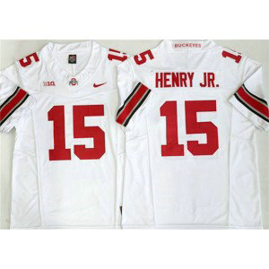 Ohio State Buckeyes 15 Chris Henry Jr White F.U.S.E. Vapor Limited Men Jersey