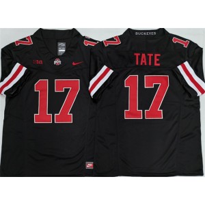 Ohio State Buckeyes 17 Carnell Tate Black 2025 F.U.S.E. Vapor Limited Men Jersey