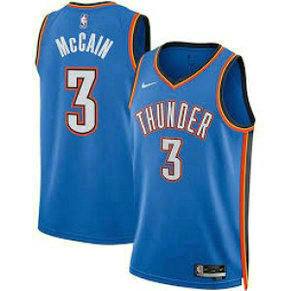 Oklahoma City Thunder 3 Jared McCain Blue Men Jersey