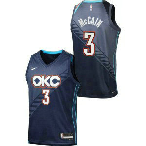 Oklahoma City Thunder 3 Jared Mccain Navy Custom jersey