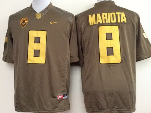 Oregon Duck #8 Marcus Mariota 2014 Brown Limited Jersey Oregon Duck #8 Marcus Mariota 2014 Brown Limited Jersey