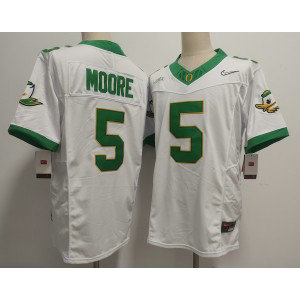 Oregon Ducks 5 Dante Moore White F.U.S.E. Vapor Limited Men Jersey