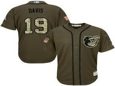 Orioles #19 Chris Davis Green Salute To Service Stitched Baseball Jersey