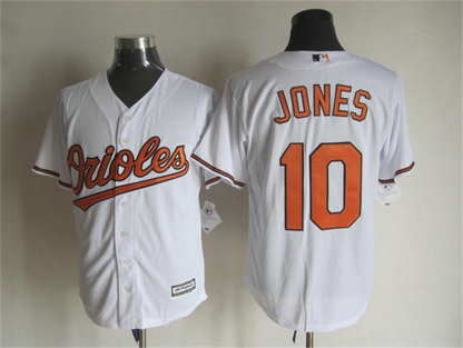 Orioles 10 Adam Jones White New Cool Base MLB Jersey