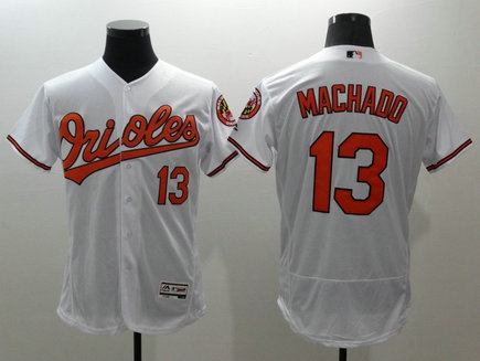 Orioles 13 Manny Machado White Flexbase MLB Jersey