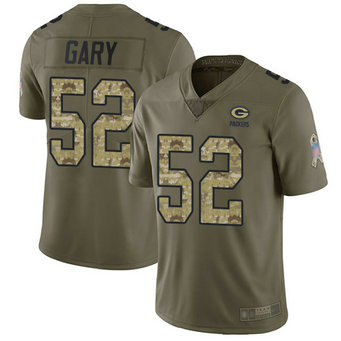 Packers #52 Rashan Gary Olive Camo Men's Stitched Football Limited 2017 Salute To Service Jersey Packers #52 Rashan Gary Olive Camo Men's Stitched Football Limited 2017 Salute To Service Jersey