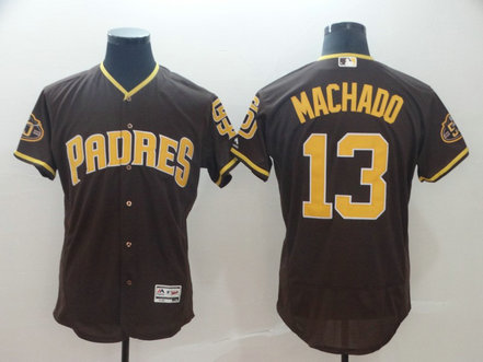 Padres 13 Manny Machado Brown Flexbase Jersey