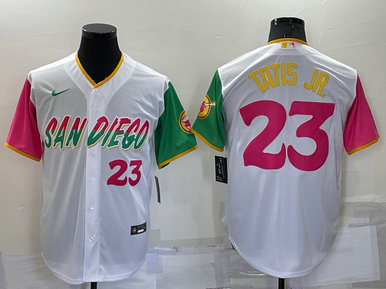 Padres 23 Fernando Tatis Jr. White Nike 2022 City Connect Cool Base Jersey Padres 23 Fernando Tatis Jr. White Nike 2022 City Connect Cool Base Jersey