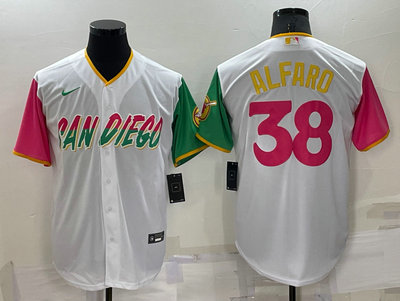 Padres 38 Jorge Alfaro White Nike 2022 City Connect Cool Base Jersey