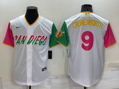 Padres 9 Jake Cronenworth White Nike 2022 City Connect Cool Base Jerseys