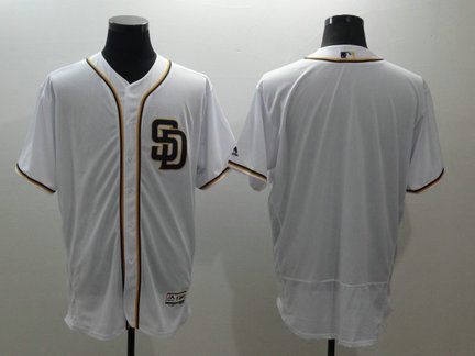 Padres Blank White Flexbase Jersey