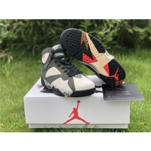 Patta Air Jordan 7 Shimmer Tough Black Gray Shoes