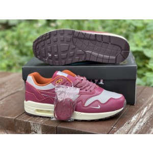 Patta x Nike Air Max 1 Rush Maroon Shoes