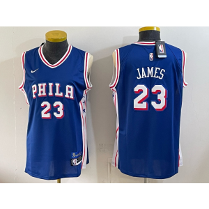 Philadelphia 76ers 23 LeBron James Blue Youth Jersey 1