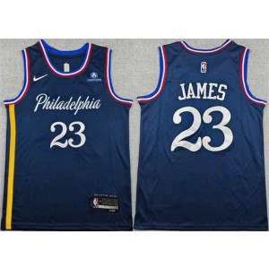 Philadelphia 76ers 23 LeBron James Navy 2026 City Edition Men Jersey With Patch