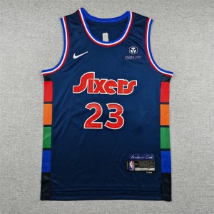 Philadelphia 76ers 23 LeBron James Navy Men Jersey
