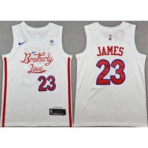 Philadelphia 76ers 23 LeBron James White 2026 City Edition Men Jersey With Patch